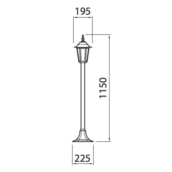 Garden lamp Airam Kartano Bollard, E27 - SPEED LIGHT