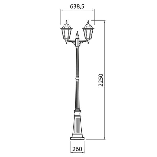 Garden lamp Airam Kartano Pole Twin, E27 - SPEED LIGHT