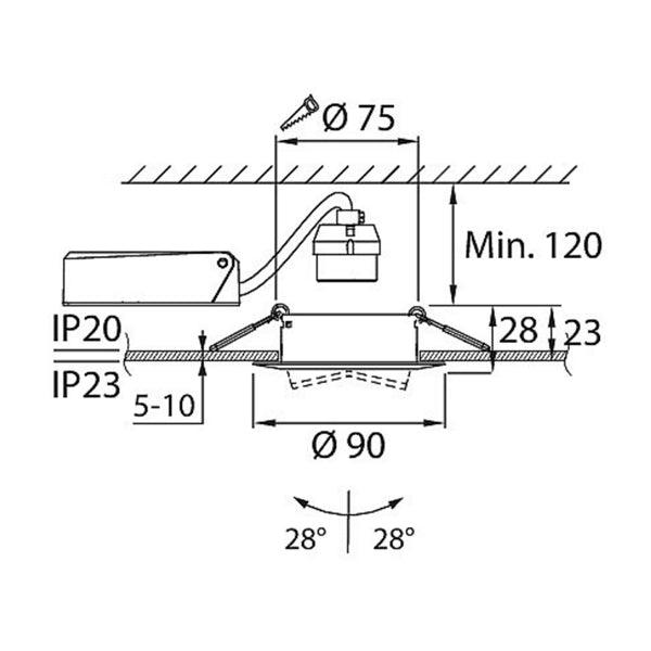 Downlight Mounting frame Airam Lucca II, GU10 - SPEED LIGHT