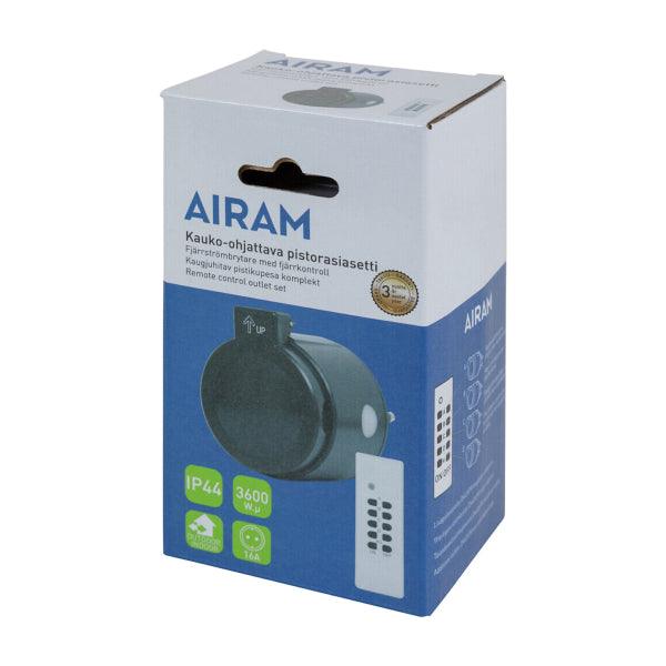 Airam remote control plug set, IP44 / Max. 3600W - SPEED LIGHT