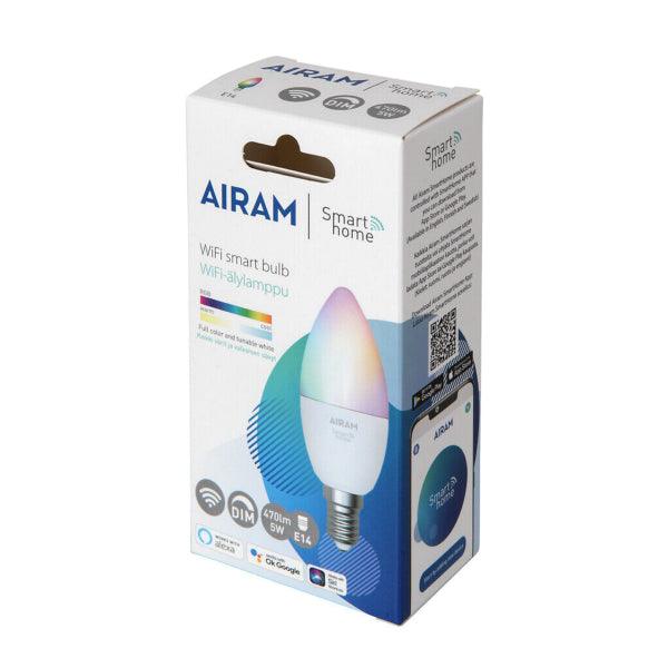 LED lamp Airam Smart E14 Candle RGB/TW, 5 W - SPEED LIGHT