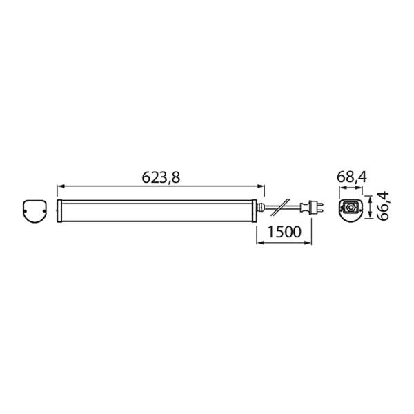Universal lamp Airam Tube II 600 14W - 4000K / 1400 lm / 62 cm - SPEED LIGHT