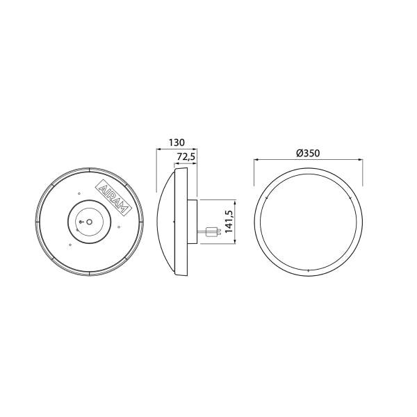 Plafond Airam Zeo Duo 18W, 1100 lm - SPEED LIGHT