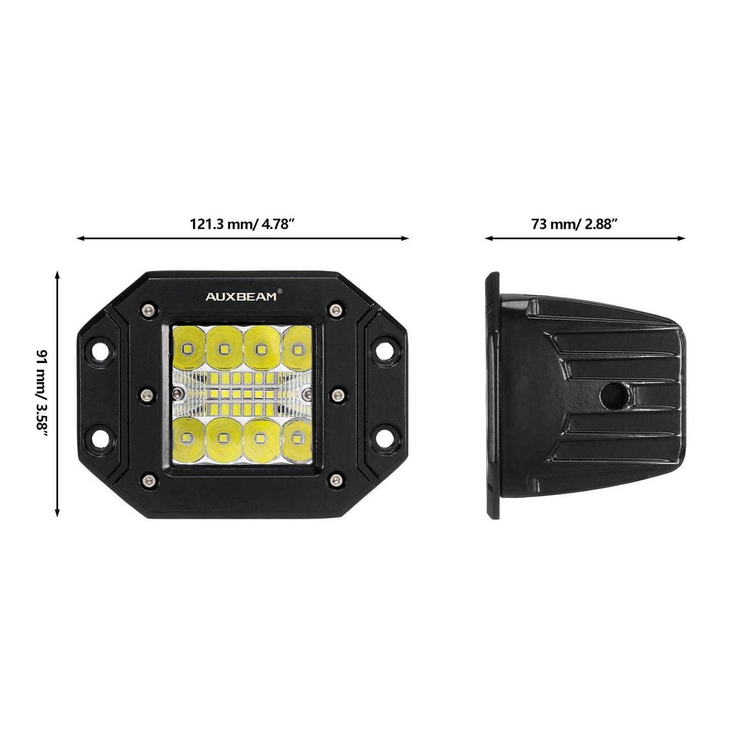 (2pcs/set) 3 Pouces LED Pods Lumière Faisceau Spot avec 2-Câbles pour Camion Jeep SUV Offroad 4x4