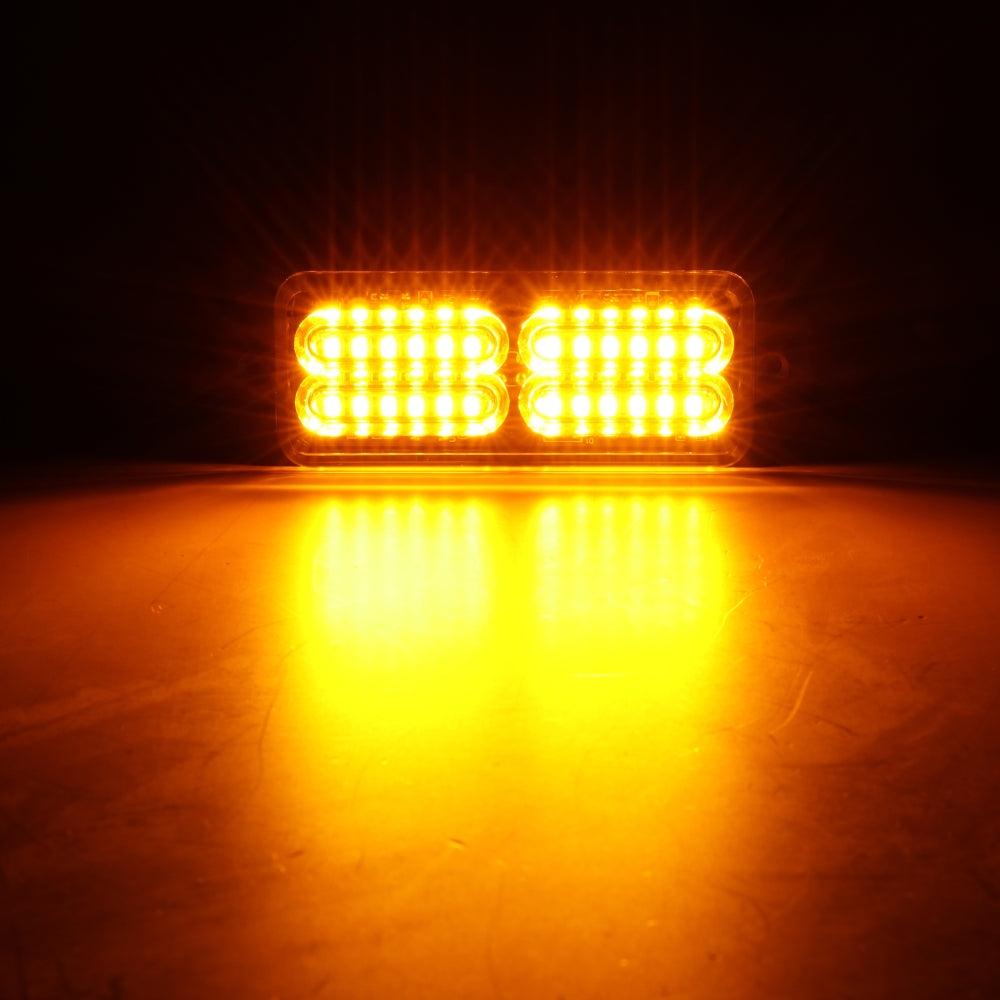 (4PSC/SET) 24LED Emergency Surface Mount Grill Strobe Light for Trucks Vehicles ATV RV Cars Van