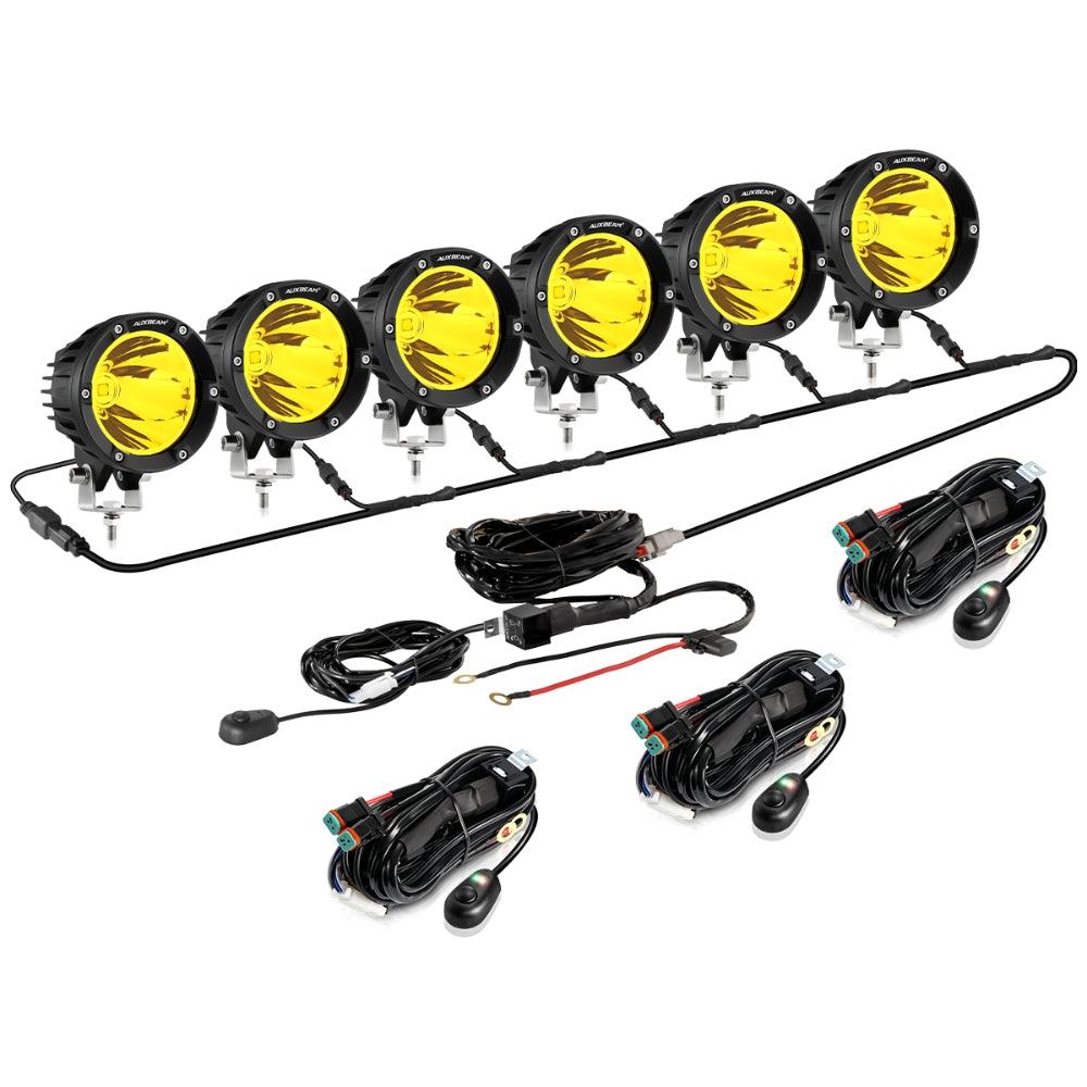 C4 Series | 4 Inch 100W Spot Round LED Pods Amber LED Driving Lights 