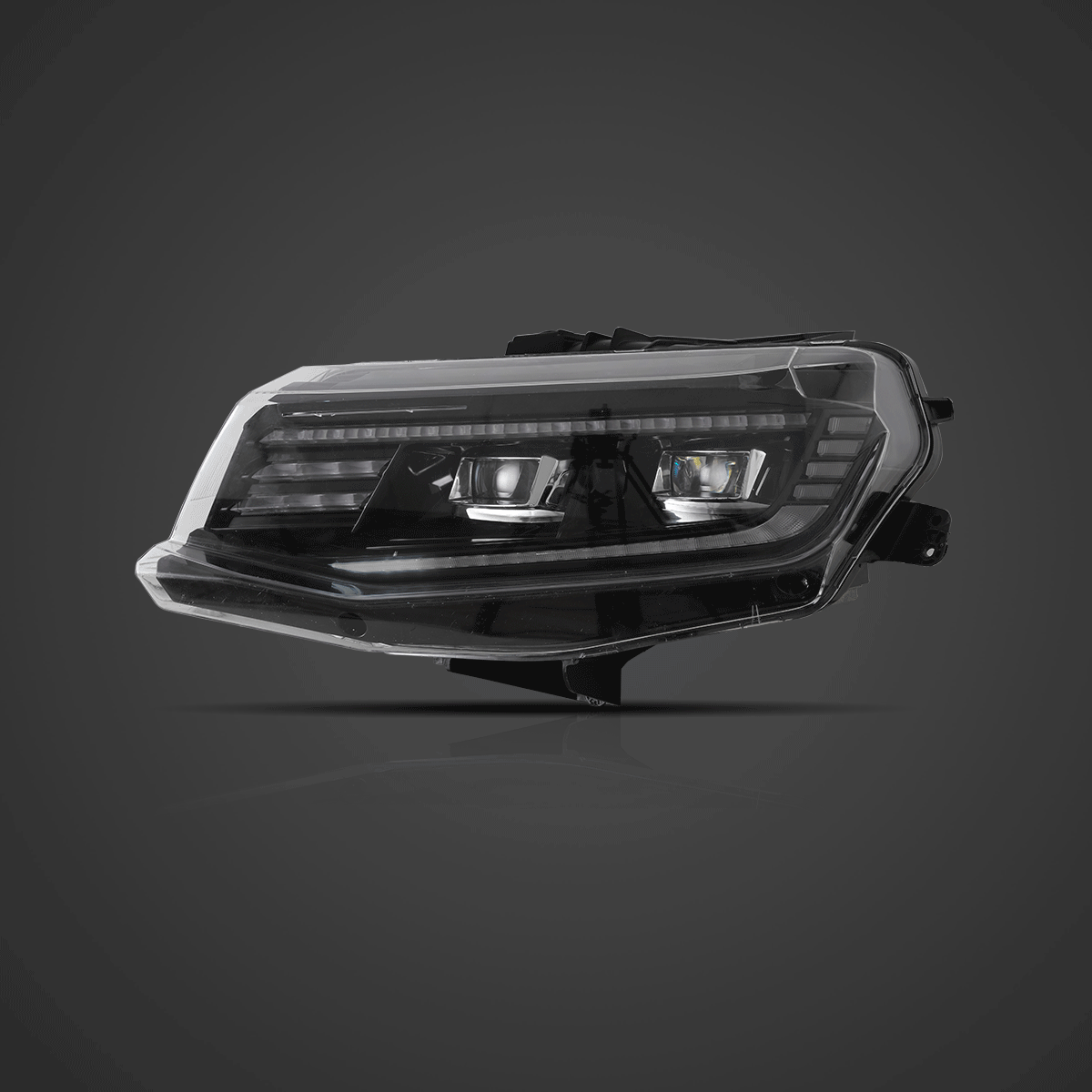 LED Headlight Assembly Dual Beam Projector Black Welcome/Breath & Back and Forth Function For 2016-2018 Chevrolet Camaro & 2019-2024 Camaro ZL1