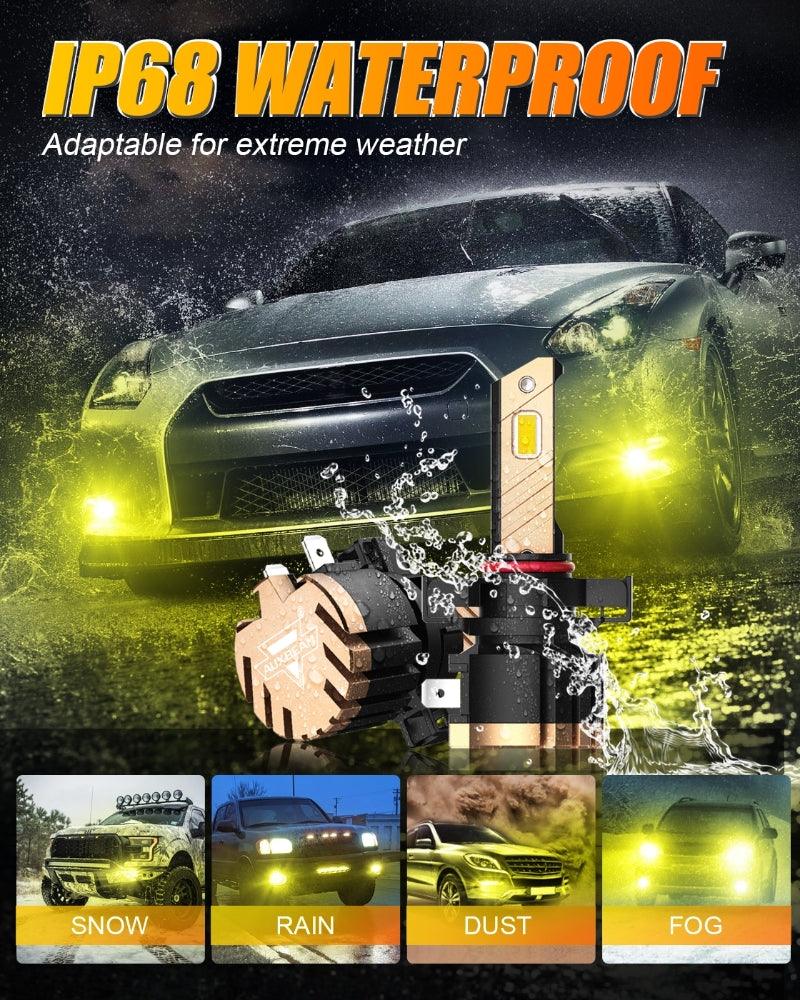 5202 5202 5201 PS24W H16EU LED Fog Light/DRL Bulbs 44W 8000LM 3000K Golden Yellow Z3 Series | 2 Bulbs