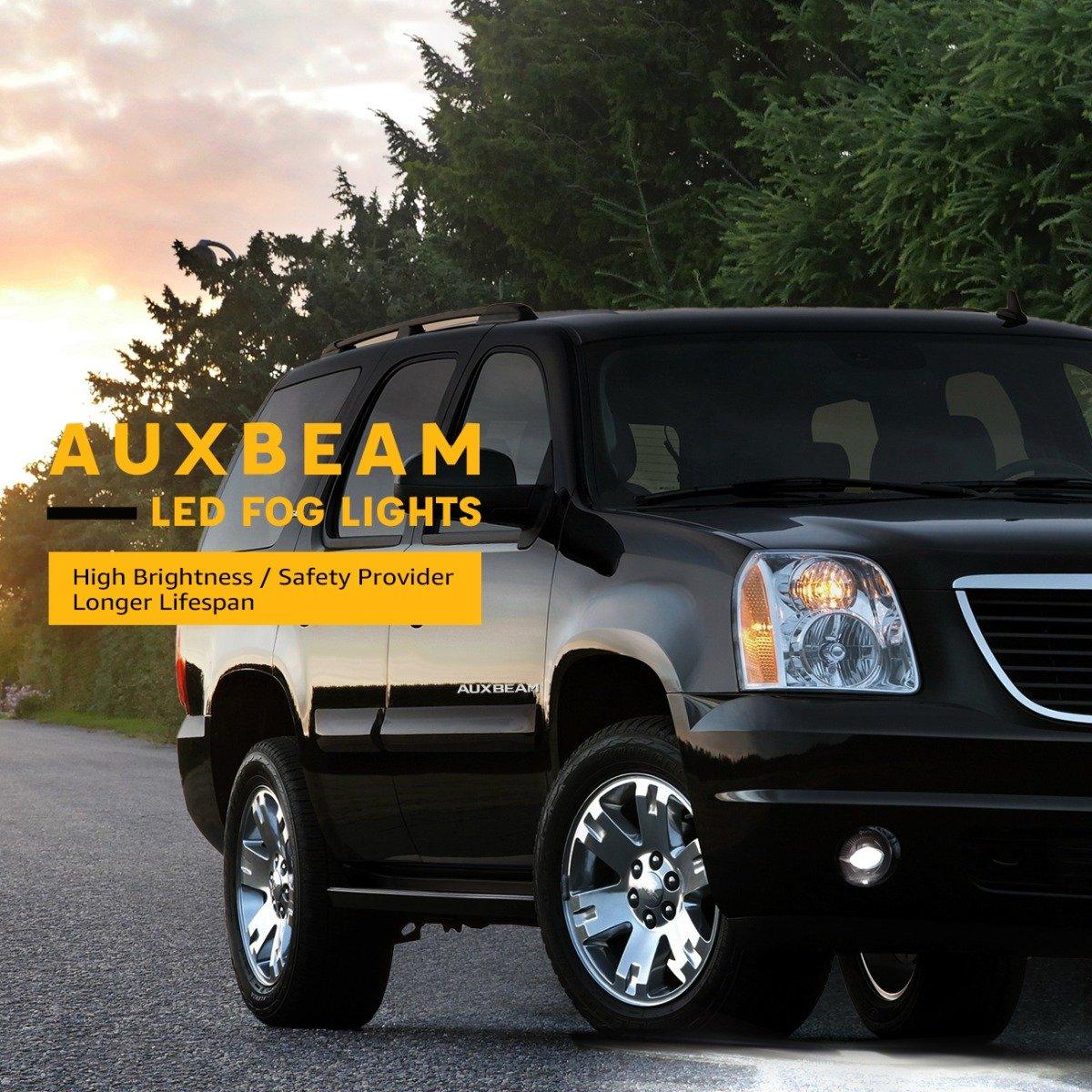 (2pcs/set) 24W Round Black LED Fog Lights 5202 for GMC Sierra 1500/2500/3500 2014-2018