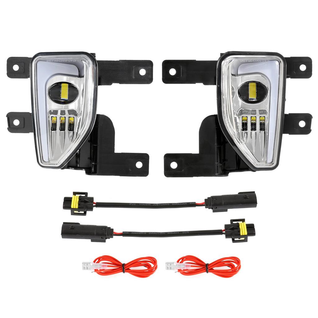 (2pcs/set) 45W Feux Anti Brouillard LED DOT pour 2016-2018 Chevy Silverado 1500 Noir/Chrome