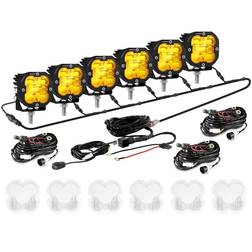 XP-ULTRA Series 3 Inch 80W 9600LM LED Pods Lights White&amp;Amber