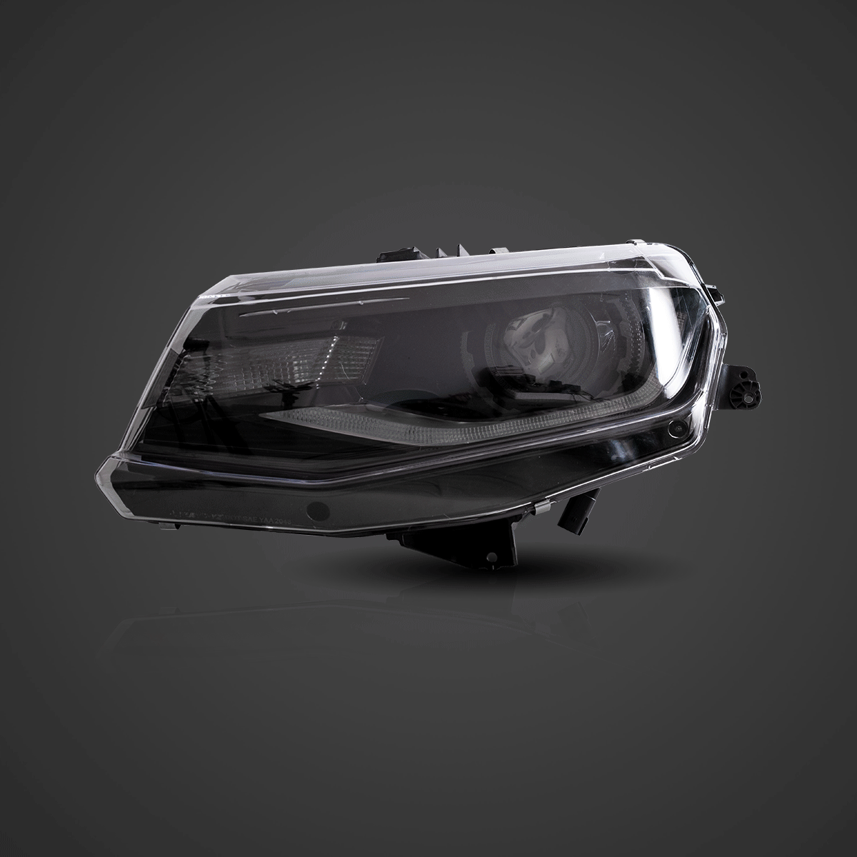 LED Headlight Assembly Dual Beam Projector Black For 2016-2022 Chevrolet Camaro 6th Gen