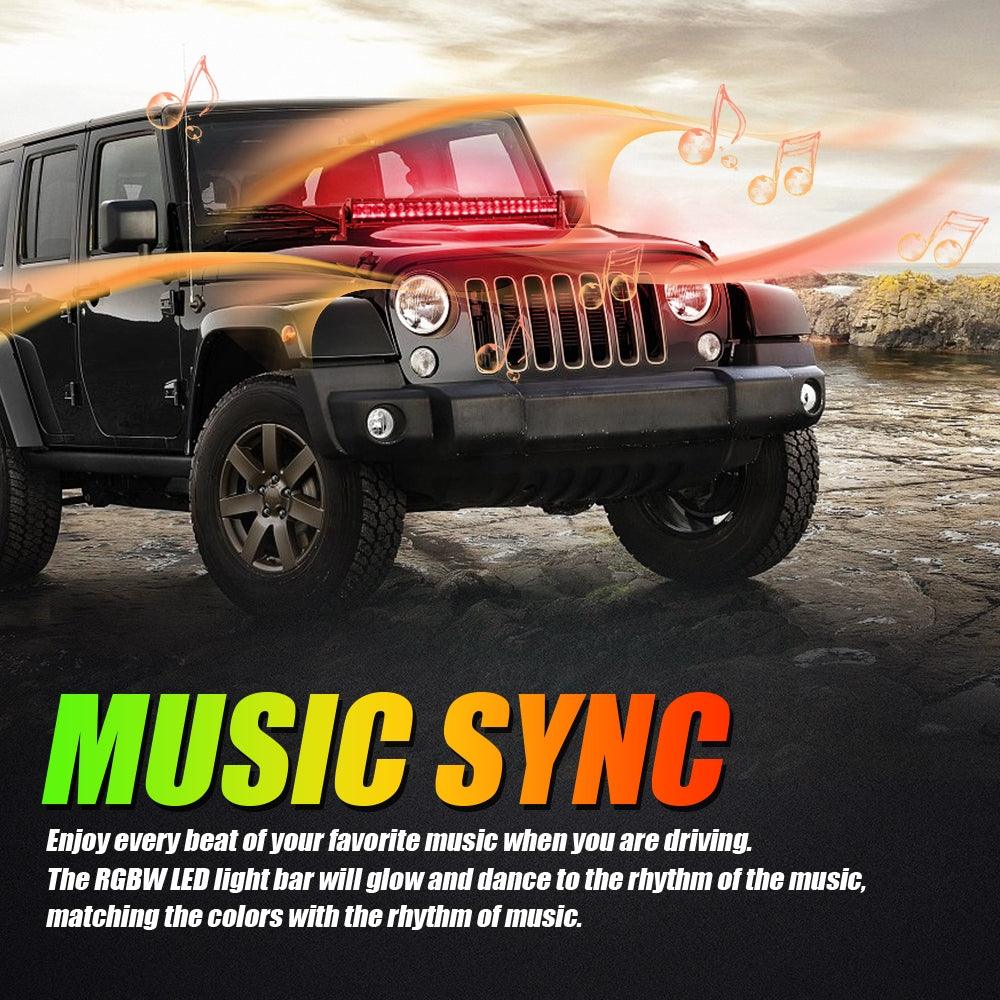 V-PRO Series 22 Inch RGBW Color Changing Double Row Off Road Led Light Bar