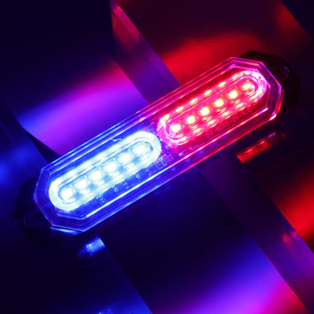 (4PSC/SET) 12LED Emergency Surface Mount Grill Strobe Light for Trucks Vehicles ATV RV Cars Van