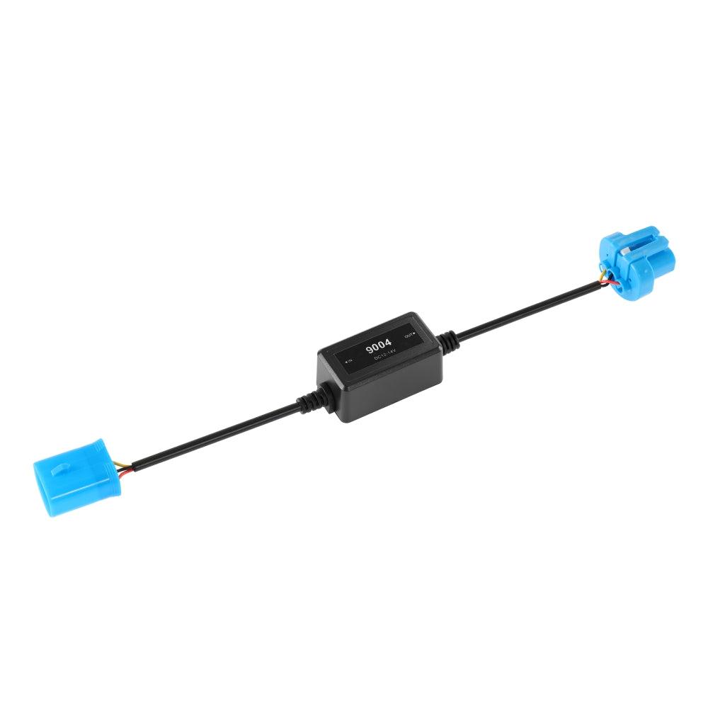 9004/HB1 C10-MODEL Enhanced LED Headlight Bulbs Canbus Decoder Anti-Flicker Hyper Flash No Warning Harness Resistor Conversion Kit 2pcs/set