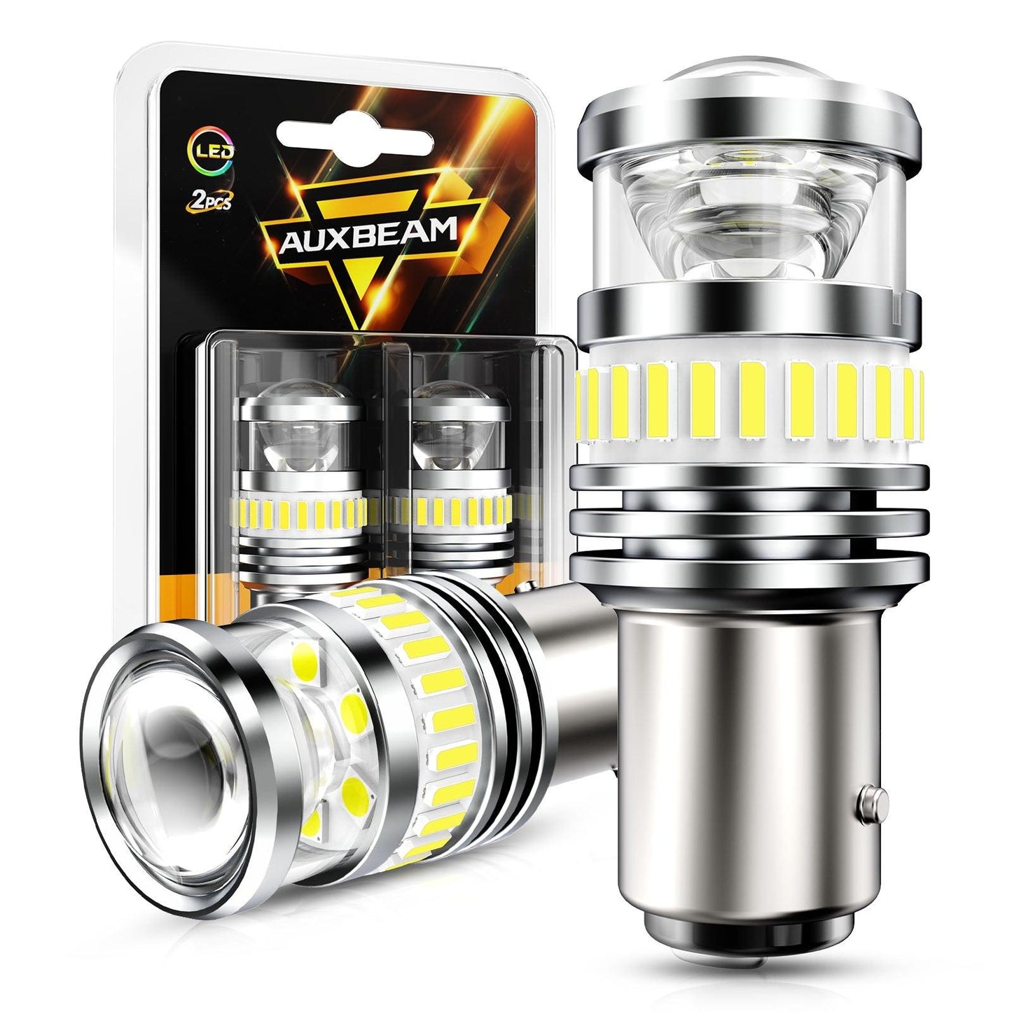 1157 BAY15D LED Backup Reverse/Turn Signal/Brake Tail Light Bulbs 11W 4000LM 6500K White B1 Series | 2 Bulbs