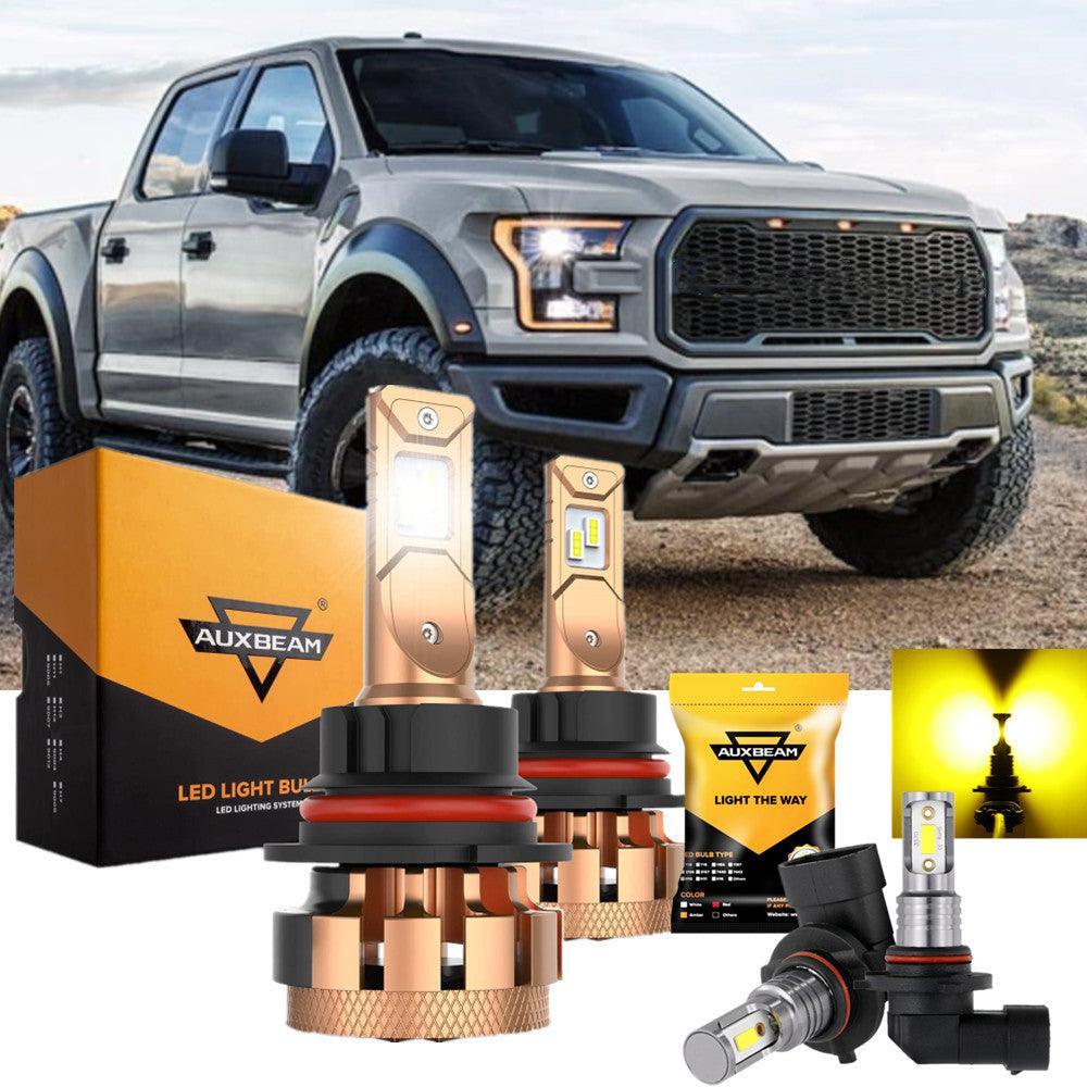 For 2004 Ford F150 Heritage F-16 Plus Series 9007 Built-in Canbus Automotive Grade 14000LM LED Light Bulbs High Low Beam Bundle