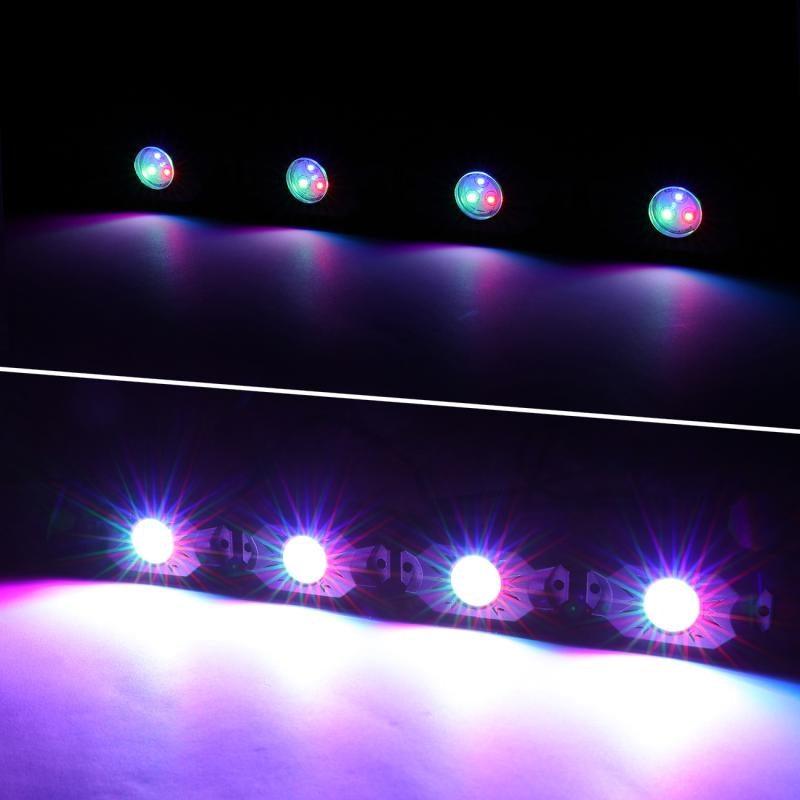2Pcs 3FT RGB LED Whip Lights with Turn Signal & Brake Light + RGB LED Rock Lights Set with Bluetooth Controlled