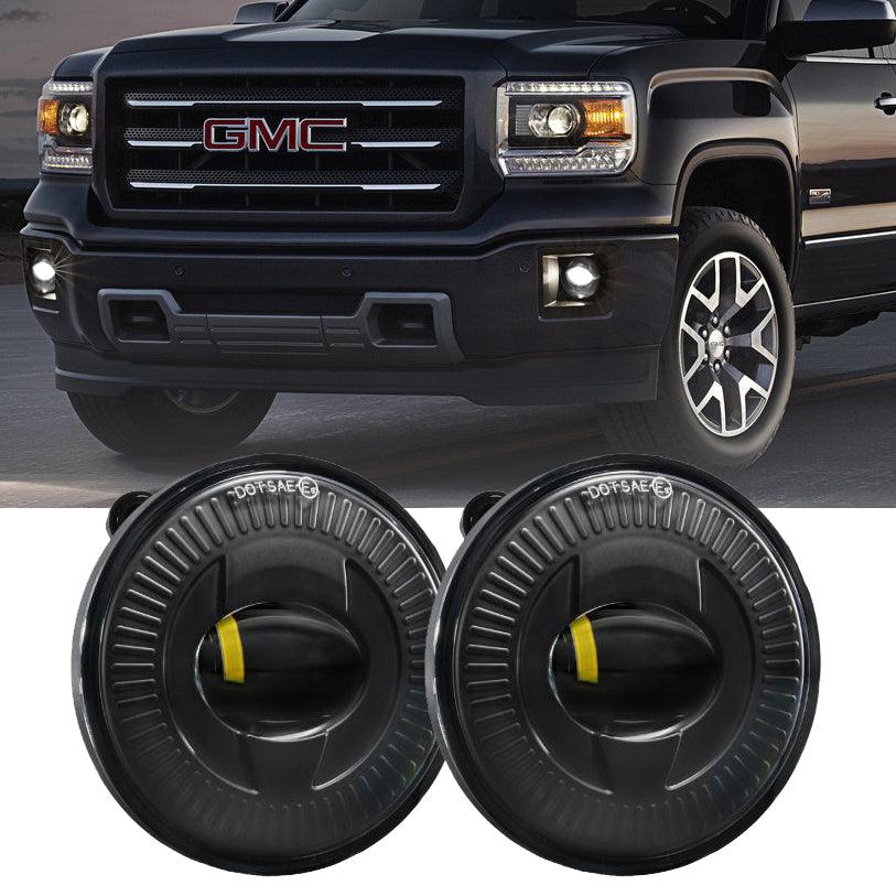 (2pcs/set) 24W Round Black LED Fog Lights 5202 for GMC Sierra 1500/2500/3500 2014-2018