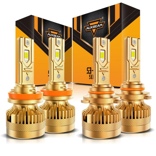 🆕9005+H11 LED Headlight Bulbs S3 Pro Series Dual Decoder CAN-BUS Error Free 12V 120W 24000LM 6500K Cool White |4 Bulbs