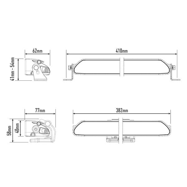 Led bar Lazer Linear 12 Elite with Position Light - Straight / 38 cm / 84W - SPEED LIGHT