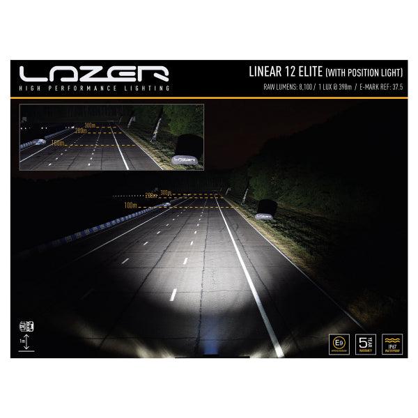 Led bar Lazer Linear 12 Elite with Position Light - Straight / 38 cm / 84W - SPEED LIGHT