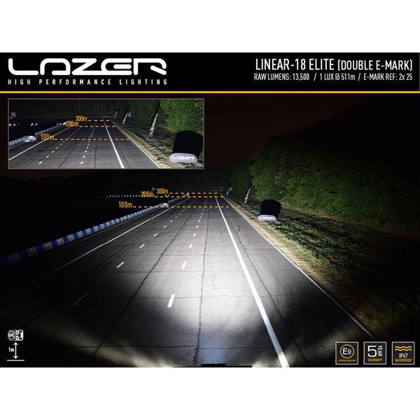 Led bar Lazer Linear 18 Elite (Double E-Mark) - Straight / 53 cm / 130W - SPEED LIGHT