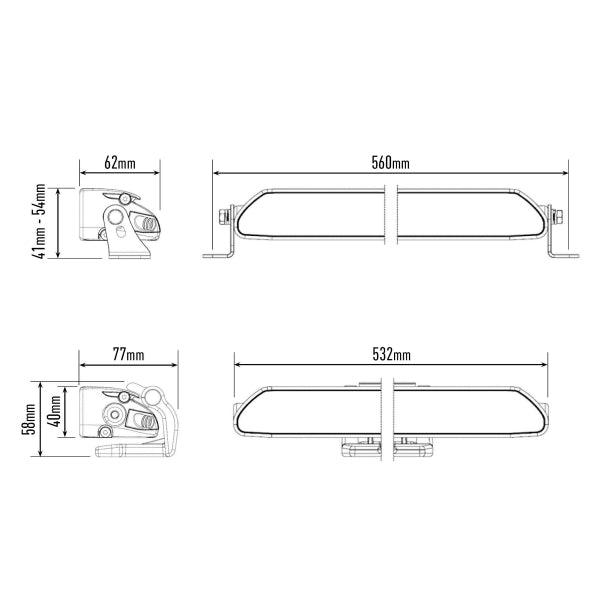 Led bar Lazer Linear 18 Elite with Position Light - Straight / 53 cm / 126W - SPEED LIGHT