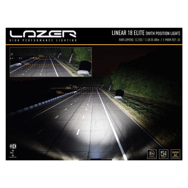 Led bar Lazer Linear 18 Elite with Position Light - Straight / 53 cm / 126W - SPEED LIGHT