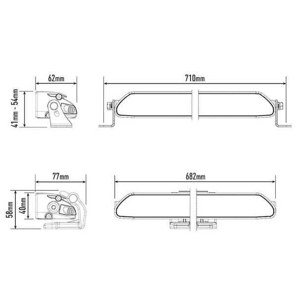 Led bar Lazer Linear 24 Elite - Straight / 68 cm / 188W - SPEED LIGHT