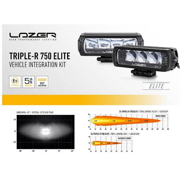 Led bar kit Renault Master (2020+), 2 x Lazer Triple-R 750 Elite - SPEED LIGHT