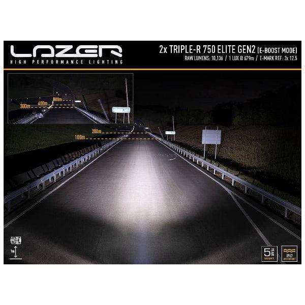 Led bar kit Renault Master (2020+), 2 x Lazer Triple-R 750 Elite - SPEED LIGHT