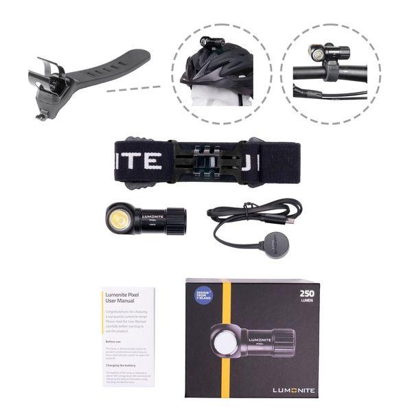 Bicycle helmet lamp LUMONITE® Pixel, 250 lm - SPEED LIGHT