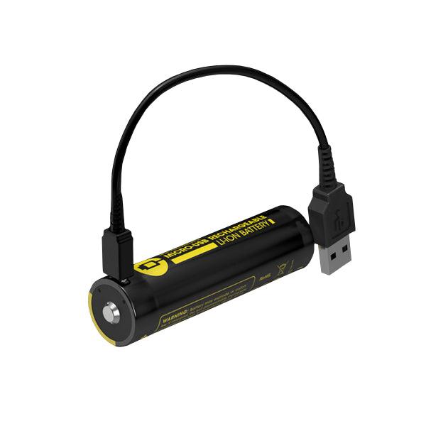 18650 battery Nitecore, Micro-USB rechargeable, 3500 mAh - SPEED LIGHT