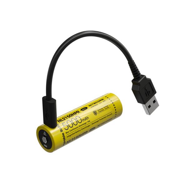 21700 battery Nitecore, USB-C rechargeable, 5000 mAh - SPEED LIGHT