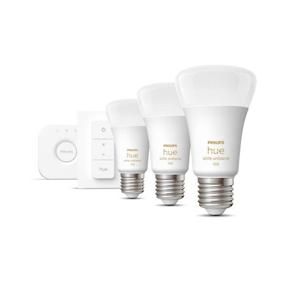 Starter kit Philips Hue White Ambience, E27, 2200-6500K, 3 pcs + Bridge + Switch - SPEED LIGHT