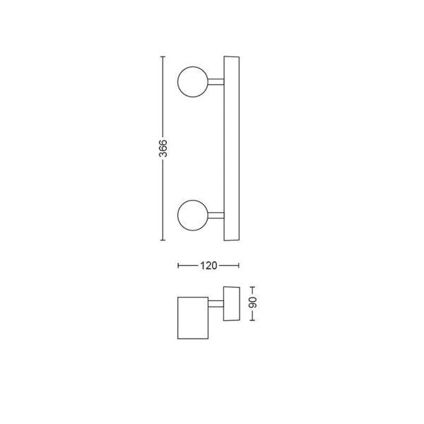 Wall lamp Philips Hue Adore Double, GU10 - SPEED LIGHT