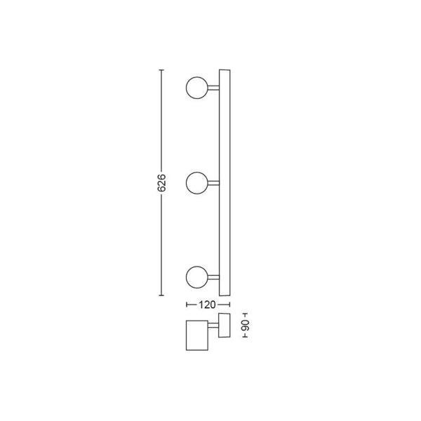 Wall lamp Philips Hue Adore Triple, GU10 - SPEED LIGHT