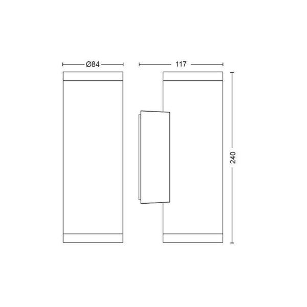 Wall lamp Philips Hue Appear WCA, 2000-6500K - SPEED LIGHT