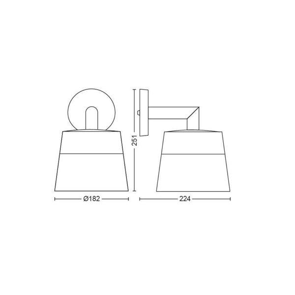 Wall lamp Philips Hue Attract WCA 8W, 2000-6500K - SPEED LIGHT