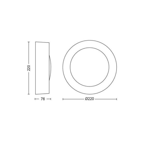 Wall lamp Philips Hue Daylo WCA 15W, 2000-6500K - SPEED LIGHT