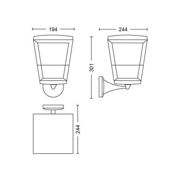 Wall lamp Philips Hue Econic Up WCA 15W, 2000-6500K - SPEED LIGHT