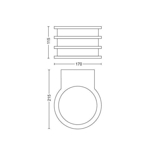 Wall lamp Philips Hue Lucca 9W, E27 - SPEED LIGHT