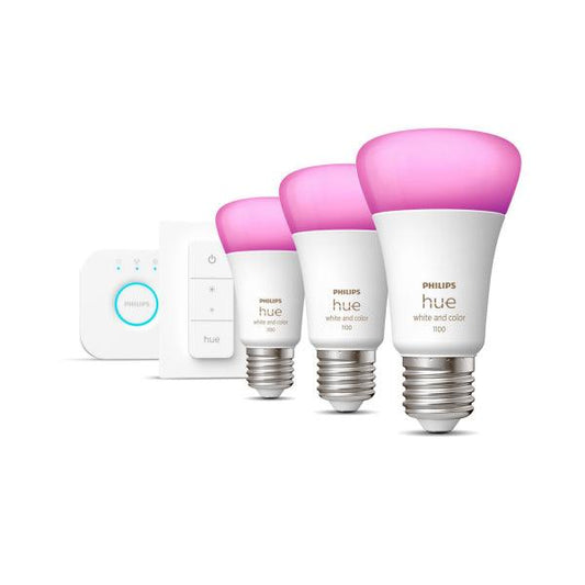 Starter kit Philips Hue WCA, E27, 2000-6500K, 3 pcs + Bridge + Switch - SPEED LIGHT
