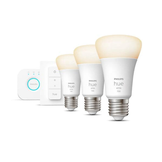 Starter kit Philips Hue White, E27, 2700K, 3 pcs + Bridge + Switch - SPEED LIGHT