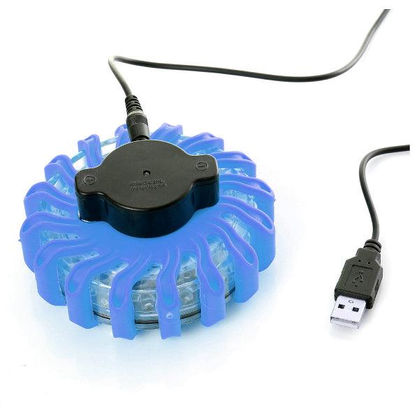 Rechargeable LED light puck Pureflare, 16 LEDs, Blue - SPEED LIGHT