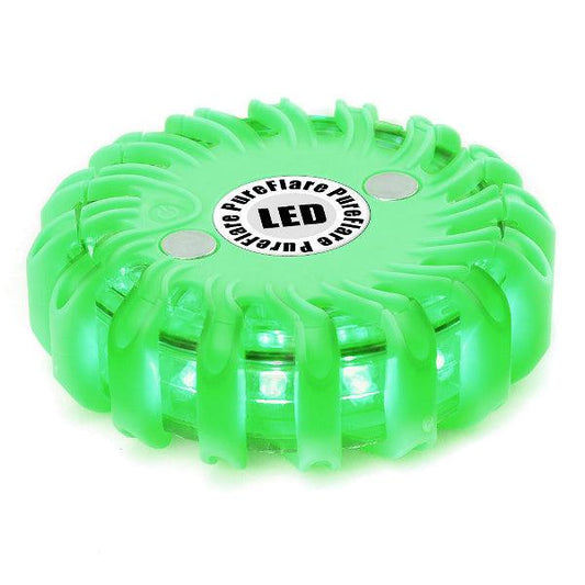 Rechargeable LED light puck Pureflare, 16 LEDs, Green - SPEED LIGHT