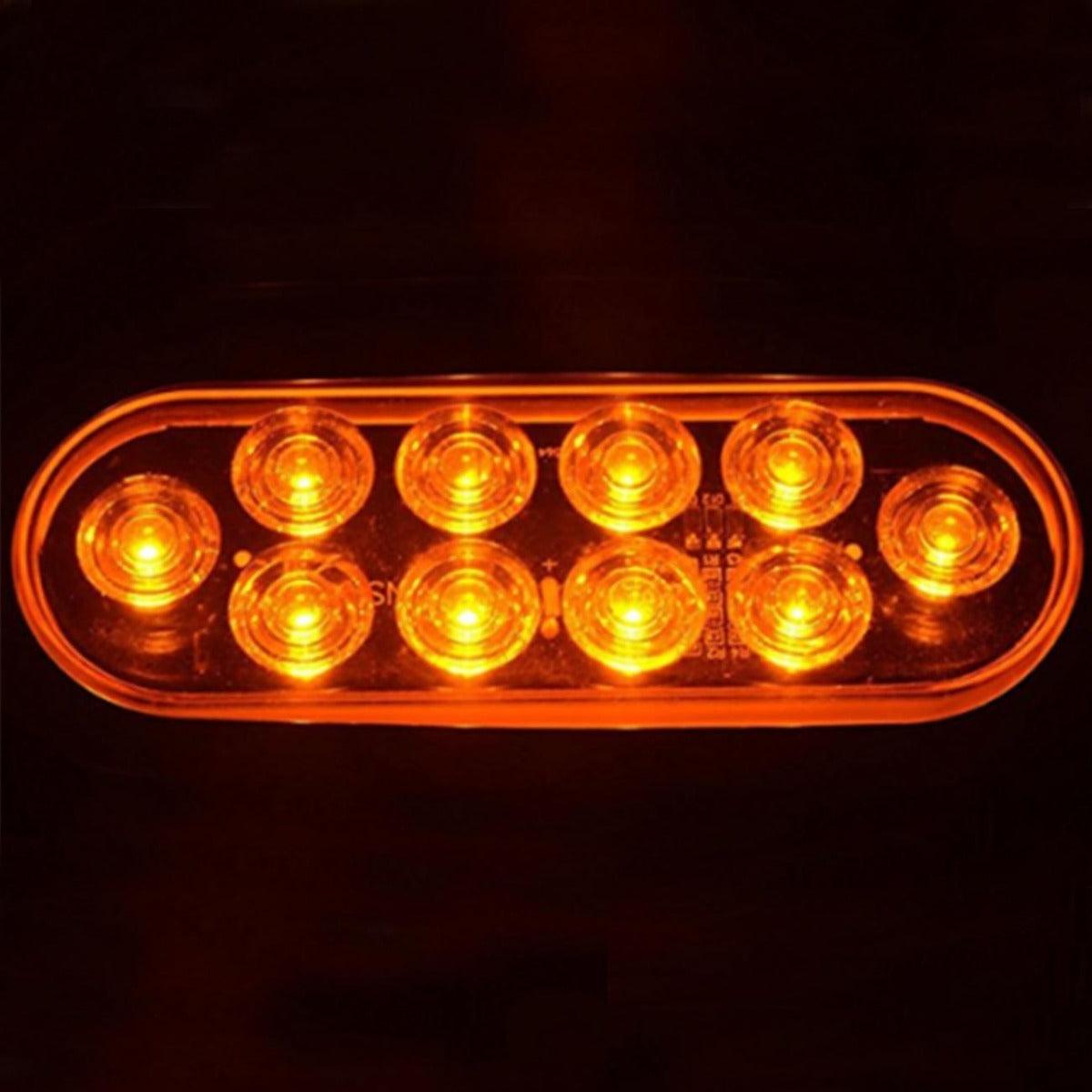 (2pcs/set) 6'' OVAL SIDE MARKER/STOP/TURN SIGNAL LIGHTS