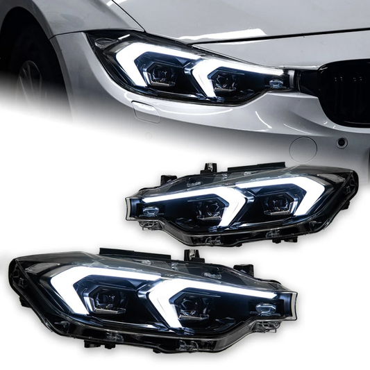 Phare LED avant BMW Série 3 F30 / F31 (2012-2016) — Version noire AKD Car Styling