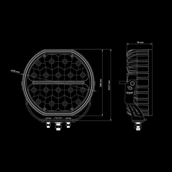 Auxiliary light Strands Big Energy 9" EB - Round / 22 cm / 126W - SPEED LIGHT